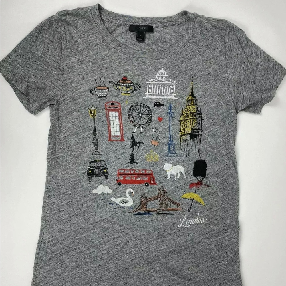 J Crew Factory London Collector T Shirt Grey XS